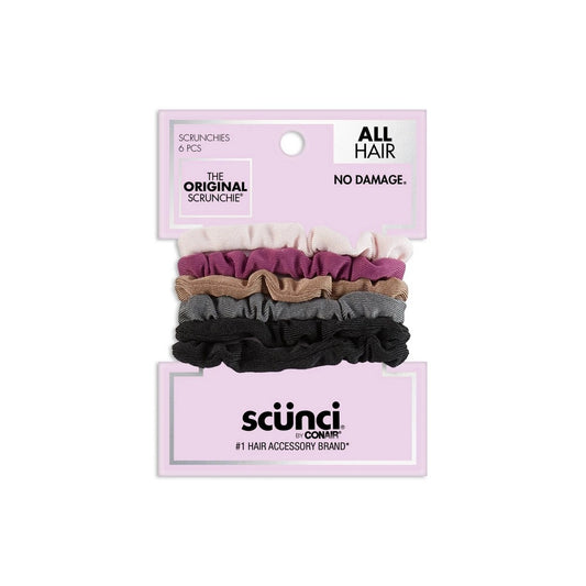 Scrunchies 6pk. Mini Comfy Twisters Assorted Colours Scunci