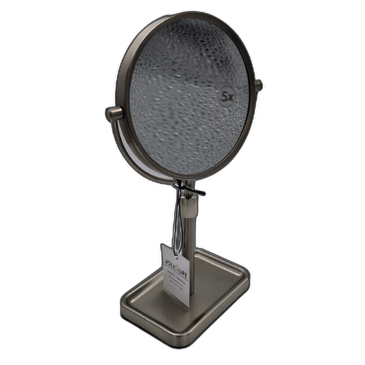 Vanity Mirror 1x & 5x Magnification 7.5" X 4" X 13" Silver Joli Life