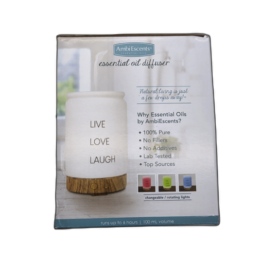 Essential Oil Diffuser 100ml Live Love Laugh Ambi Escents