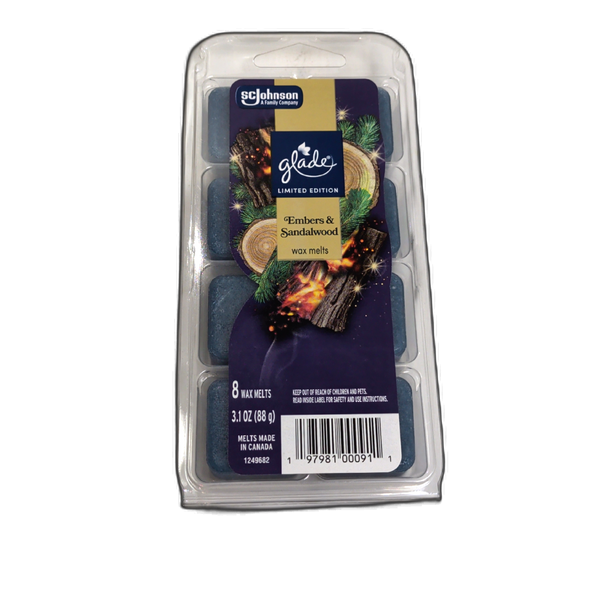 Glade Wax Melts 3.1oz. Embers & Sandalwood