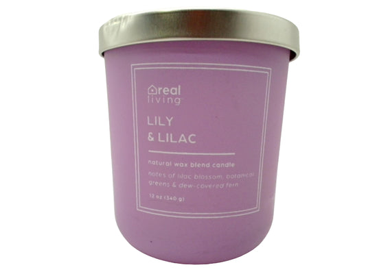 Jar Candle 12oz. Lily & Lilac Real Living