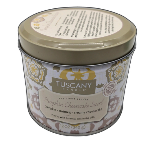 Jar Candle 12oz. Pumpkin Cheesecake Swirl Tuscany Candle