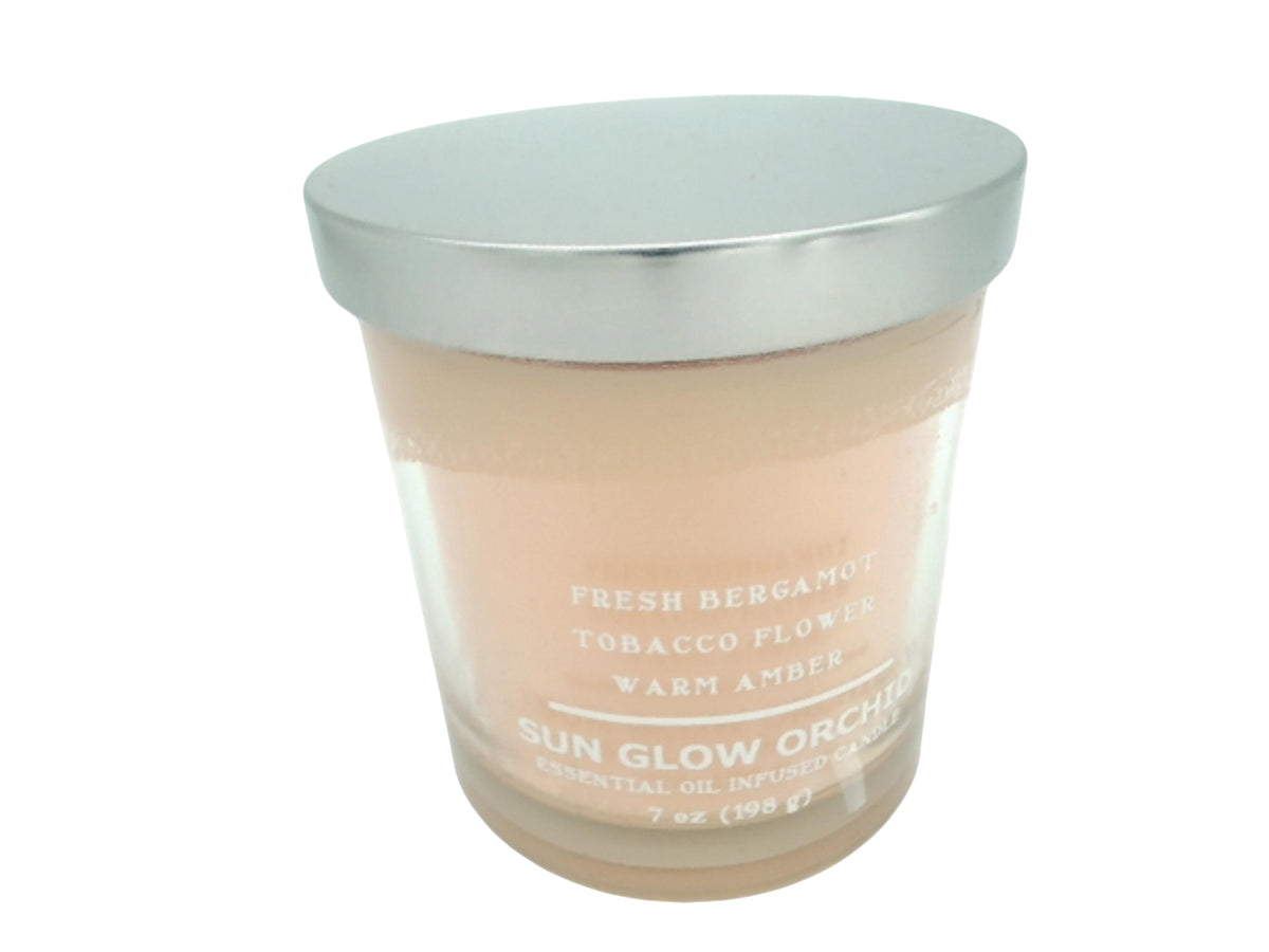 Jar Candle 7oz. Sun Glow Orchid Essential Oil Infused