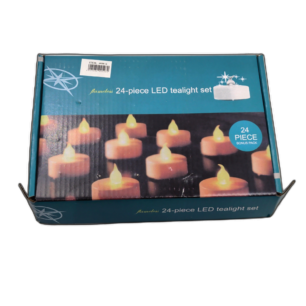 24pc. Flameless Led Tealight Candle Set