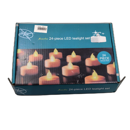 24pc. Flameless Led Tealight Candle Set