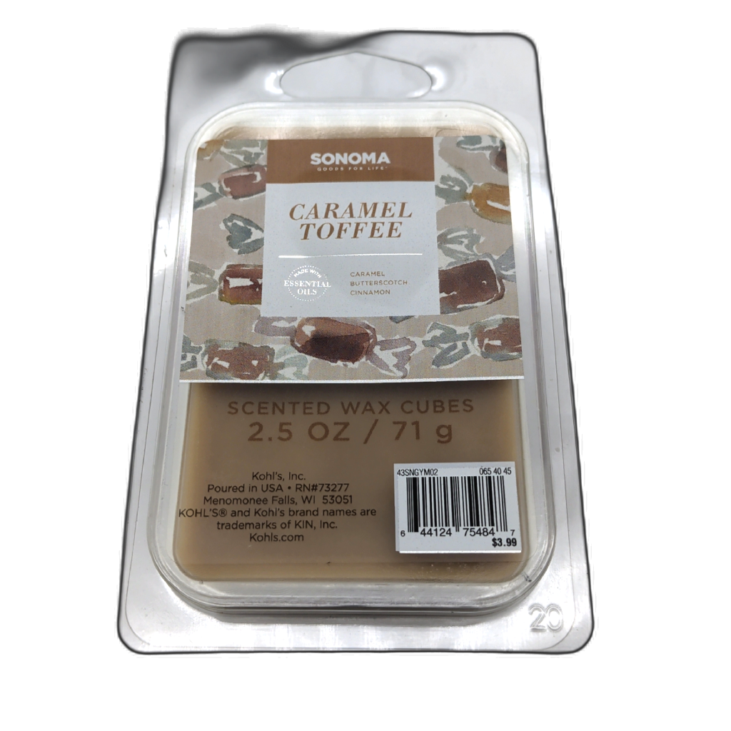 Galets de cire fondue 70g. Caramel Toffee Sonoma