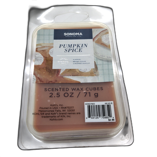 Wax Melts 2.5oz. Pumpkin Spice Sonoma