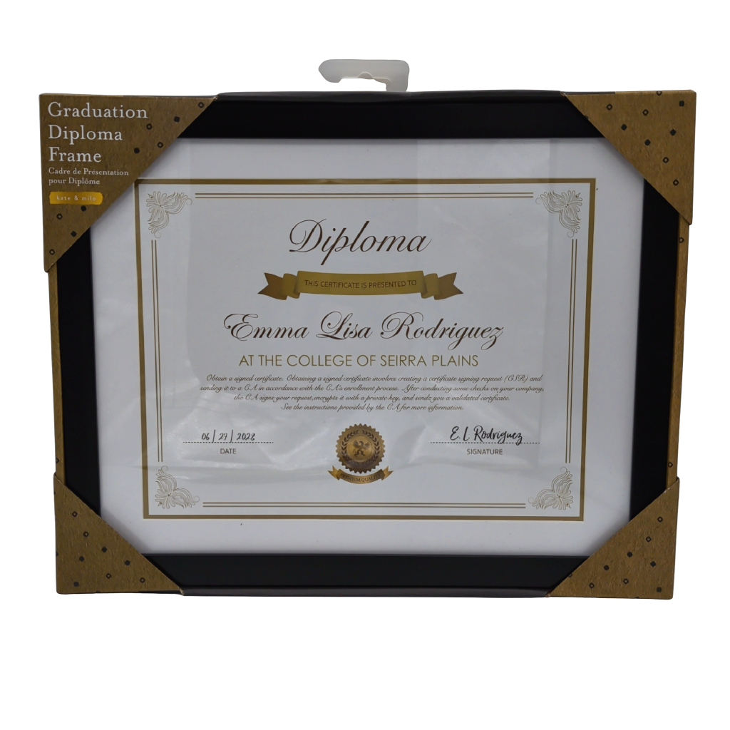 Graduation Diploma Frame 11" x 14" Black