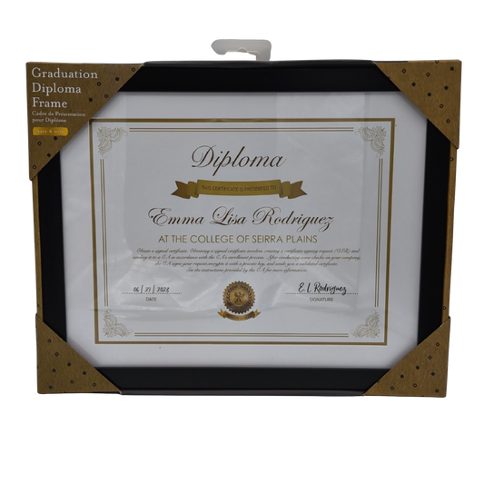 Graduation Diploma Frame 11" x 14" Black