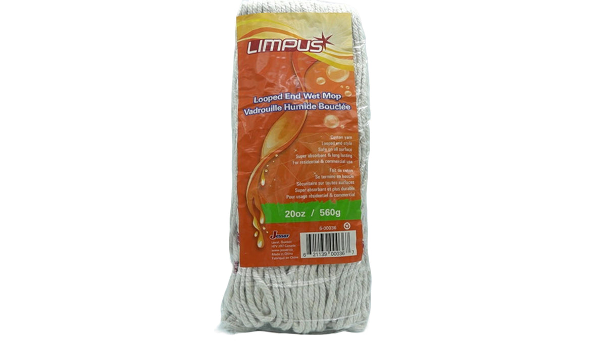 Looped End Wet Mop Head 20oz. Limpus
