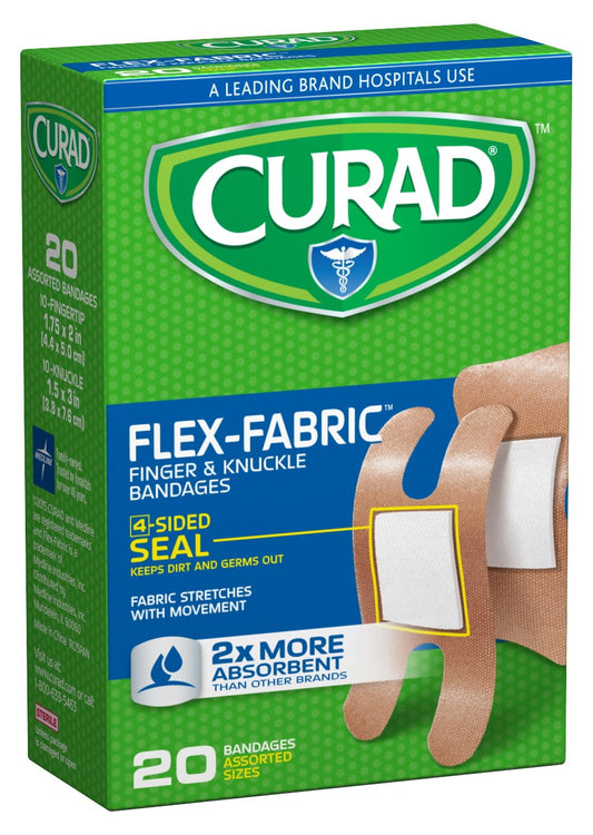 Finger & Knuckle Bandages Flex Fabric 20pk. Curad - Additional View