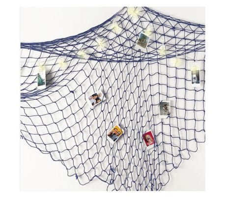 6.5' Decorative Net w/25 Photo Clips & LED String Lights Battery Operated Digipower - Additional View