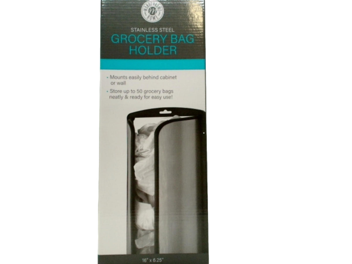 Grocery Bag Holder 16" x 6.25" Stainless Steel