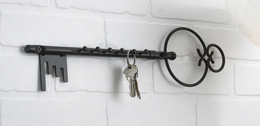 Large Key Hook 17" 6 Hooks Wrought Iron Richelieu