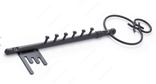 Large Key Hook 17" 6 Hooks Wrought Iron Richelieu