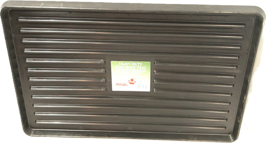 Heavy Duty Poly Boot Tray 17" x 27" Black Millside