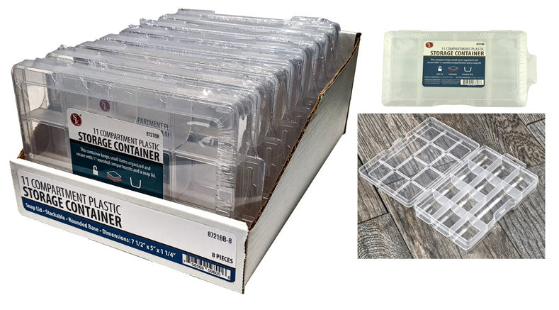 Storage Box Plastic 11 Compartment 7.5"x5"x1.25"