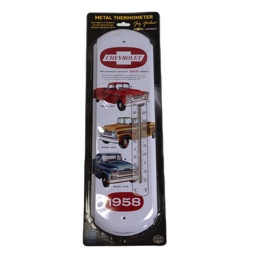 Metal Thermometer Chevrolet 1958 Indoor/Outdoor