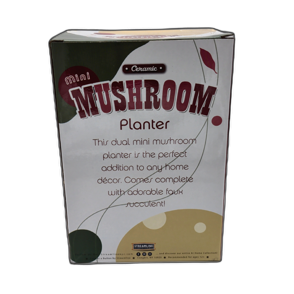 Mini Mushroom Planter Ceramic Streamline Imagined