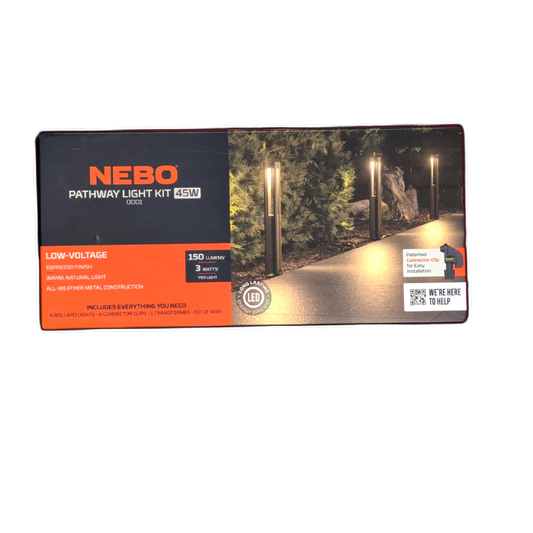 Low Voltage Pathway Light Kit 45W 6 Pathway Lights Nebo
