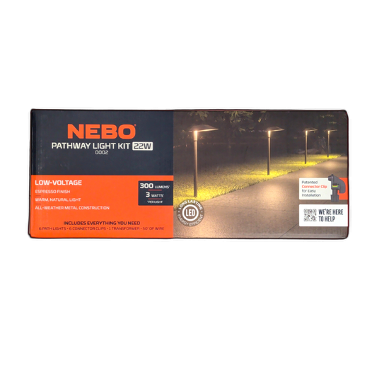 Low Voltage Pathway Light Kit 22W 6 Path Lights Nebo