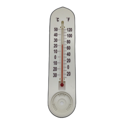 Thermometer W/hygrometer Indoor/outdoor White Plastic