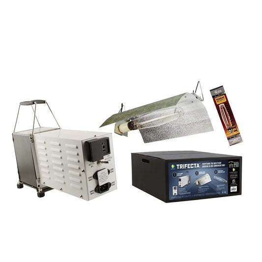 Kit d'éclairage de croissance Trifecta avec ballast Hard Core, réflecteur et ampoule 1000W