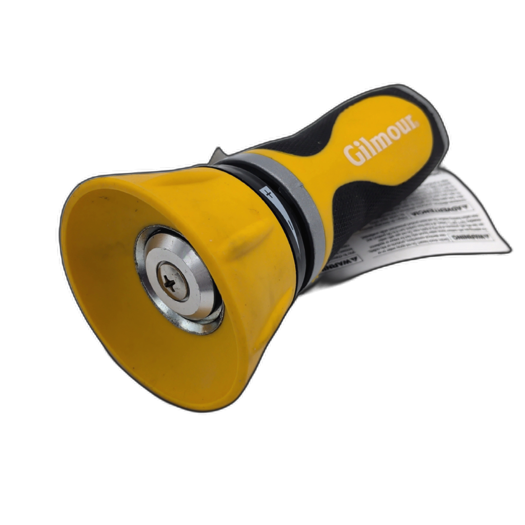 Lance de pulvérisation pour tuyau d'arrosage torsadée type lance d'incendie jaune/noir Gilmour