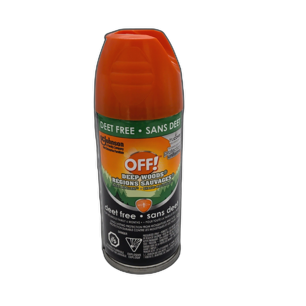 Off! Insect Repellent Répulsif Moustiques et tiques Deet Free Aérosol Vaporisateur 142g.