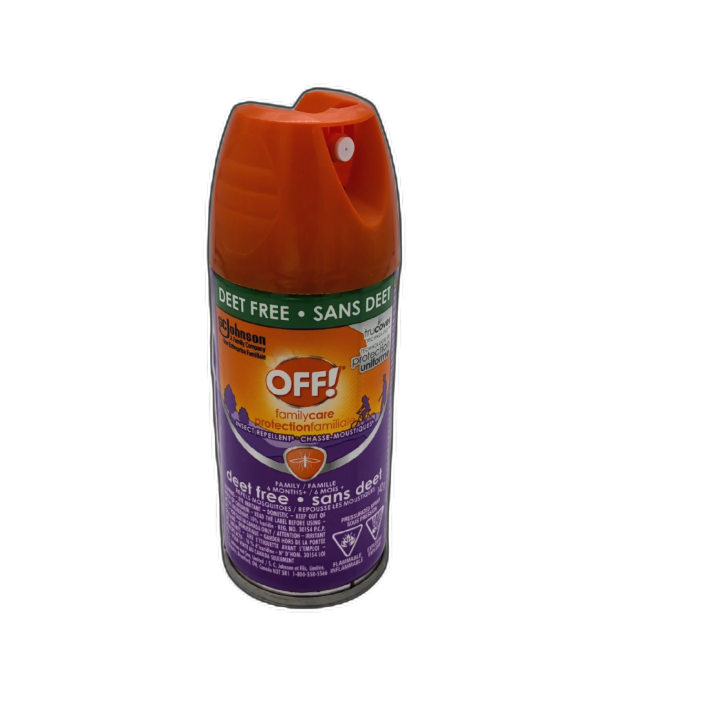 Off! Familycare Insectifuge sans DEET en aérosol, 142 g.