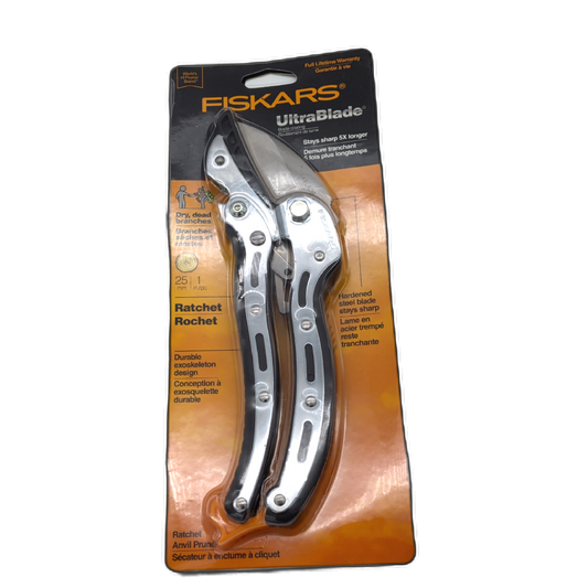 Ratchet Anvil Pruner 1" Fiskars Ultrablade