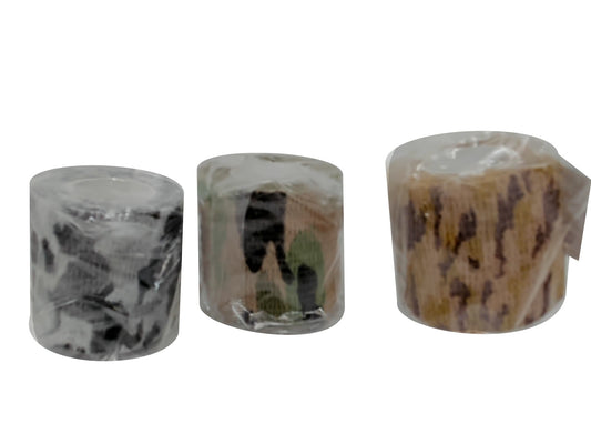 Camoflauge Wrap 15" Roll 2" Wide Adhesive Free Assorted - each sold individually