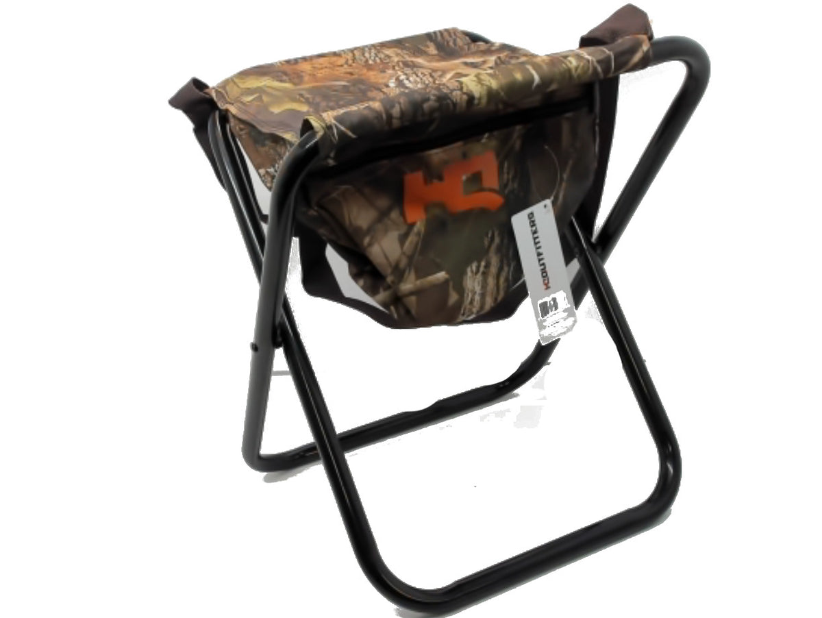 Tabouret pliant avec poche de rangement camouflage HQ Outfitters