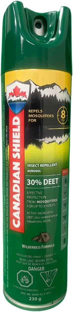 Insect Repellent Aerosol 30% Deet 230g. Canadian Shield (ENDCAP)