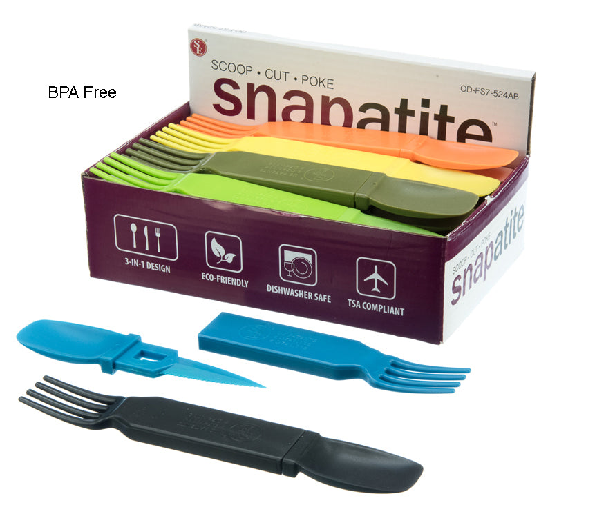 Utensil Set Plastic 3 In 1 Snapitite
