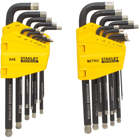 22pc. Hex Key Set SAE & Metric Diamond Grip Stanley - Additional View
