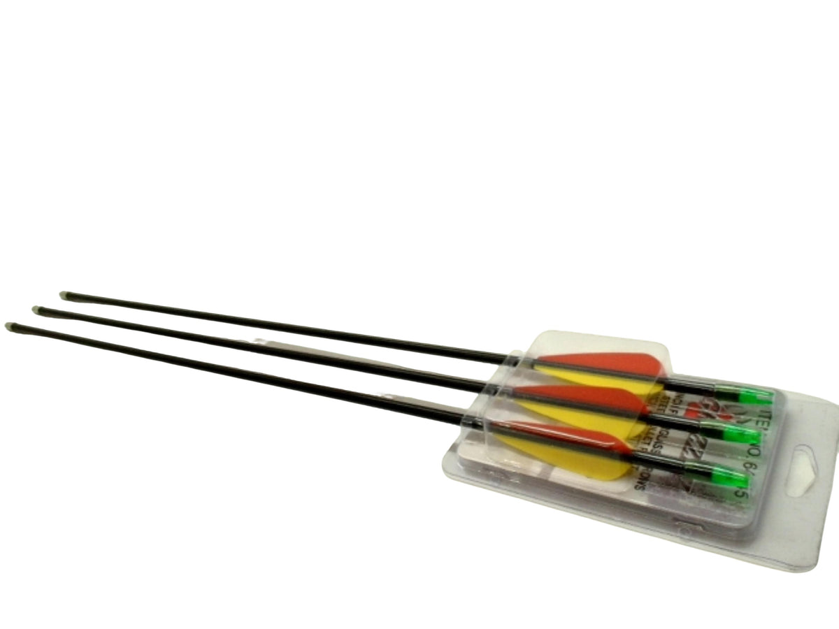 Fiberglass Archery Arrows 26" 3pk. Grizzly