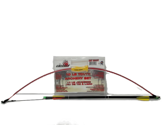 10lb. Youth Archery Set Bow w/2 Arrows Grizzly