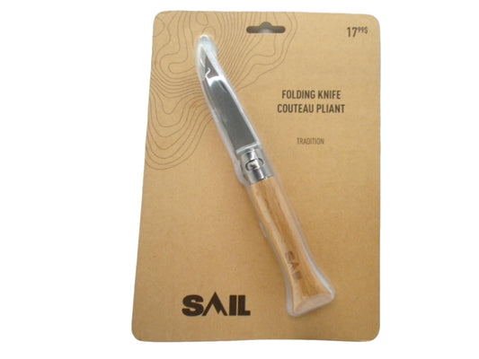 Folding Knife Wood Handle Sail