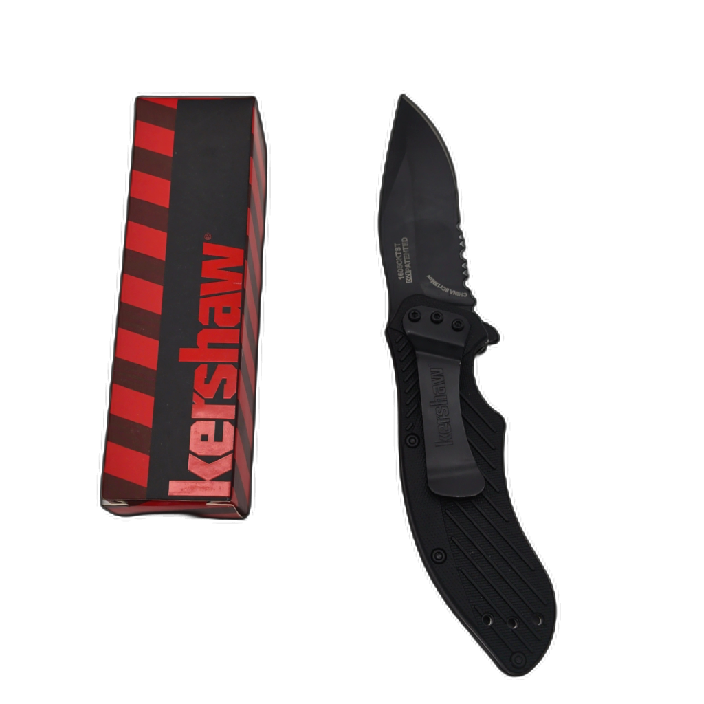 Folding Knife 3" Black Coated Blade Kershaw Speedsafe