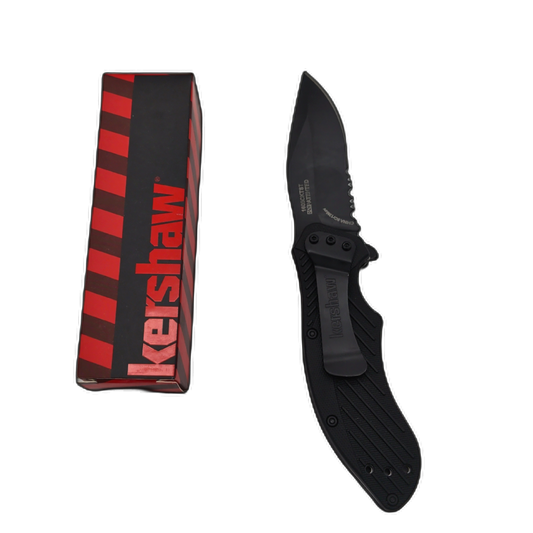 Folding Knife 3" Black Coated Blade Kershaw Speedsafe