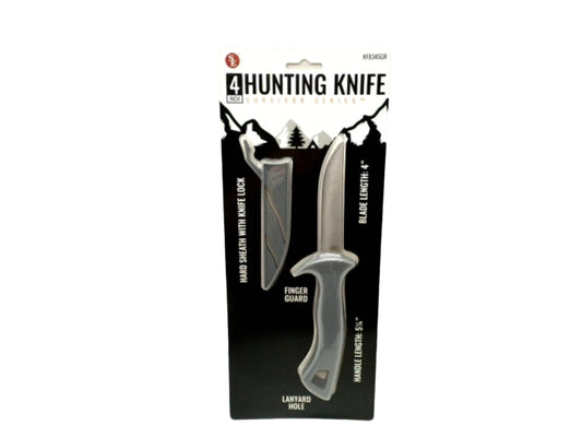 Hunting Knife 4" Blade 5.25" Handle w/Sheath