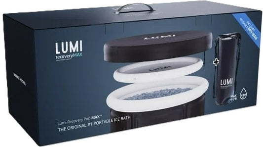 Ice Bath Lumi Recovery Pod Max w/Cover & Carry Bag 100L Capacity