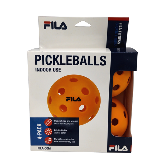 Pickleballs 4pk. Indoor Use Orange Fila