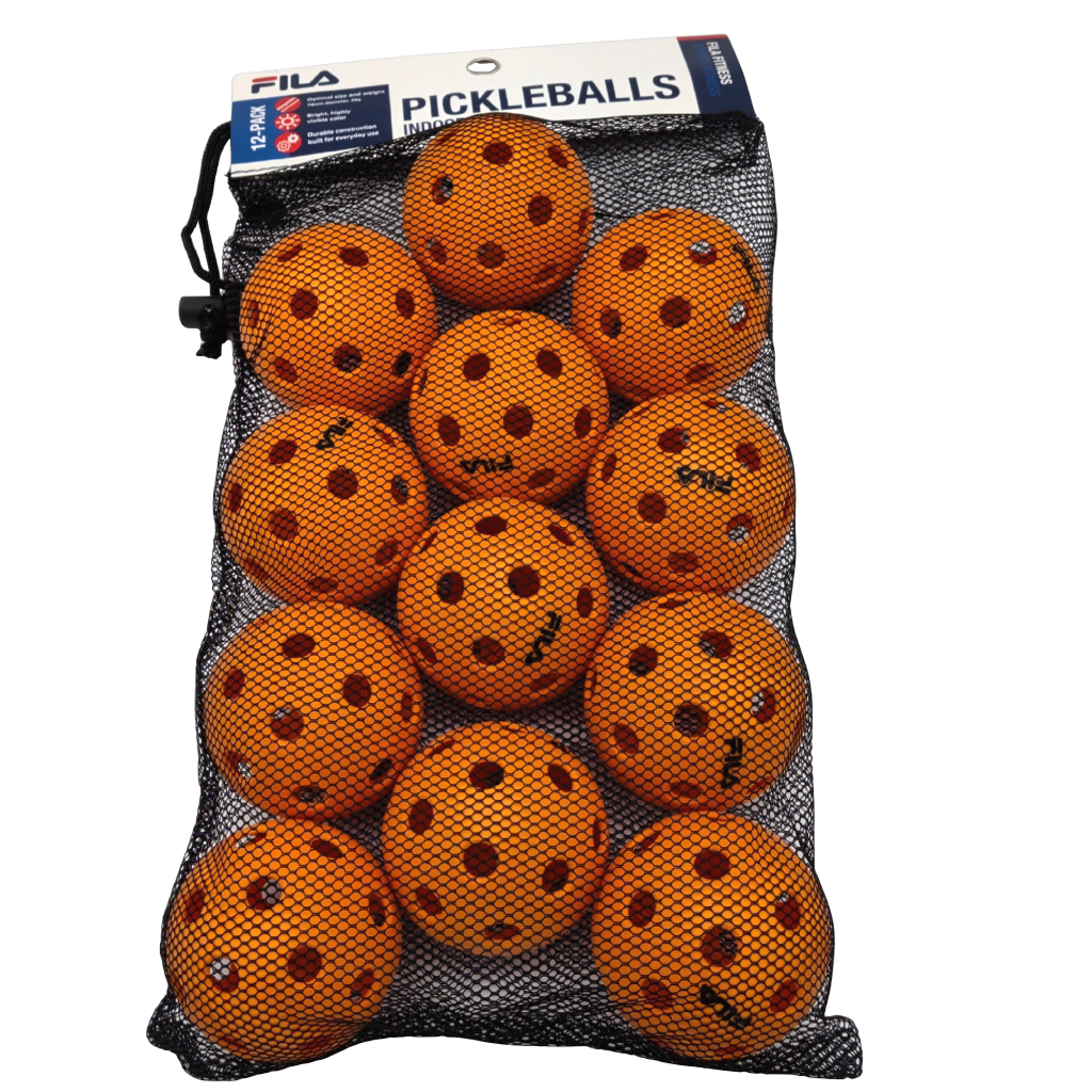 Pickleballs 12 pièces. Utilisation en intérieur Orange Fila