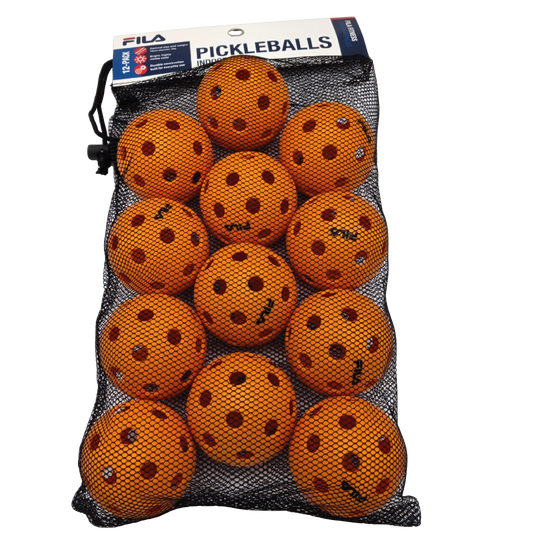 Pickleballs 12pk. Indoor Use Orange Fila