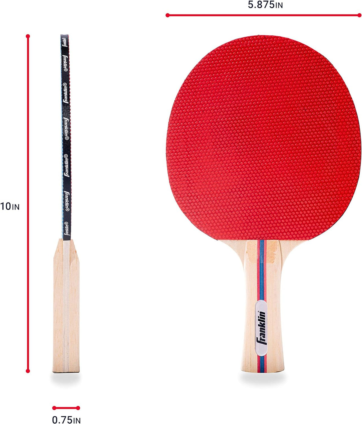 2 Player Paddle Set w/3 Table Tennis Balls Franklin - Additional View