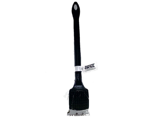 BBQ Brush 14" Black Plastic Handle Stainless Steel Bristles Backyard Grill