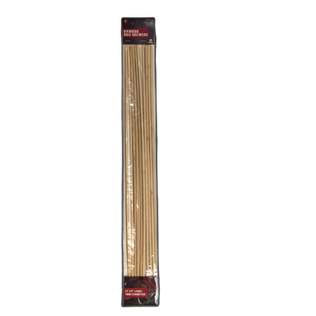 Bamboo Bbq Skewers 27 1/2"  Long 7mm Diameter 10pk.