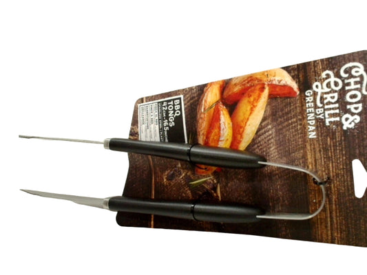 Barbecue Tongs 16.5" Stainless Steel Chop & Grill By Greenpan